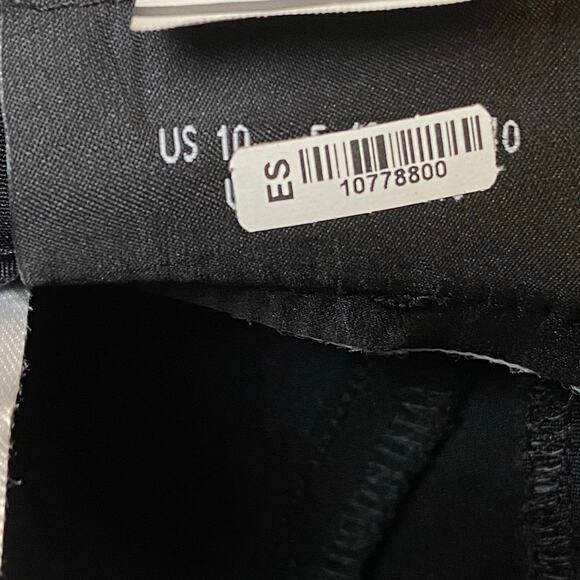 Akris Black Flat Front Silk Blend Slim Leg Crop Ankle Dress Pants Size 10 - Picture 6 of 8